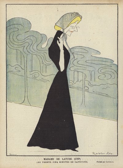 Madame De Latude (GYP), Le Rire için İllüstrasyon by after Leonetto Cappiello