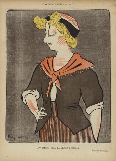 Bayan Sorel, Le Rire için İllüstrasyon by after Leonetto Cappiello
