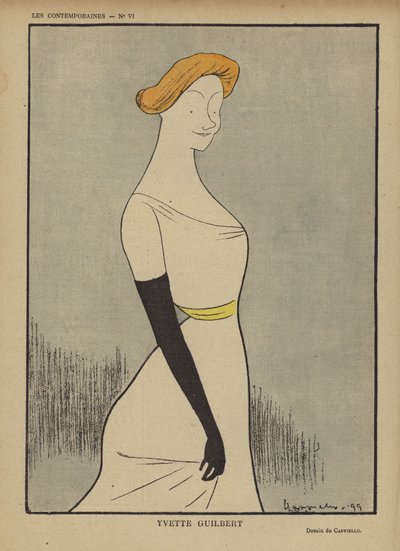 Yvette Guilbert, Le Rire için İllüstrasyon by after Leonetto Cappiello