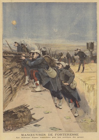 Fransız Ordusu manevraları by after Lionel Royer