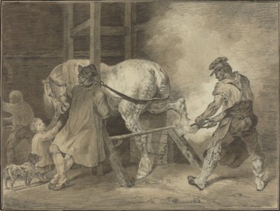 Demirci Dükkanı by after Léon Cogniet after Théodore Gericault