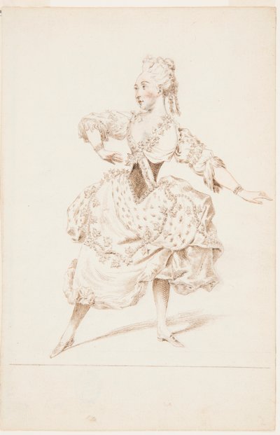 Bir Bale Dansçısı, Matmazel Marie Allard by after Louis Carrogis, called Carmontelle