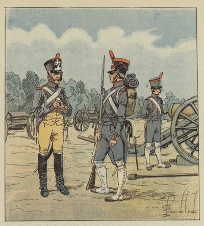 Akşam yemeğinden sonra imparator topçu hakkında konuştu. by after Louis Charles Bombled