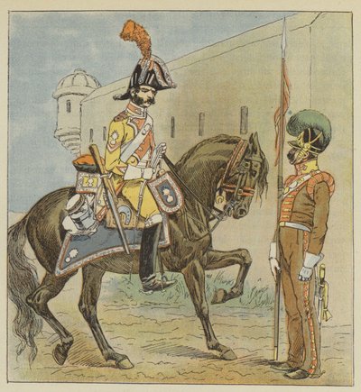 İspanyol Ordusu, Dragon, 1er alayı, Lancier, 1er alayı, de la Manche by after Louis Charles Bombled