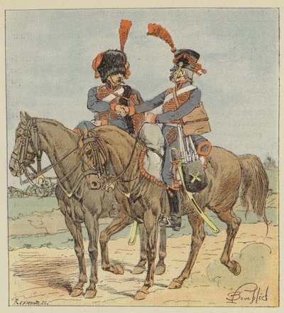 Muhafız ve hattın at topçusu by after Louis Charles Bombled