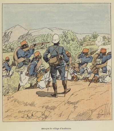 Andratra köyüne saldırı by after Louis Charles Bombled