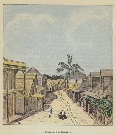 1 nolu cadde a Tamatave by after Louis Charles Bombled