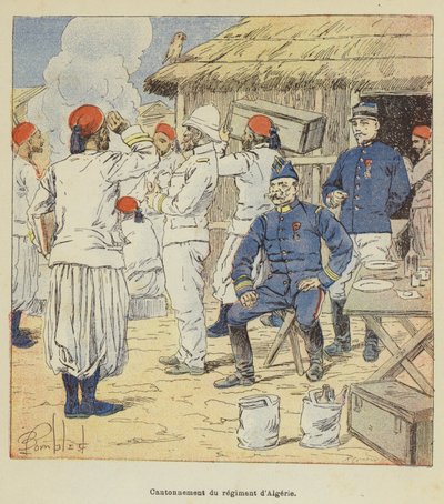 Cezayir alayının kantonu by after Louis Charles Bombled