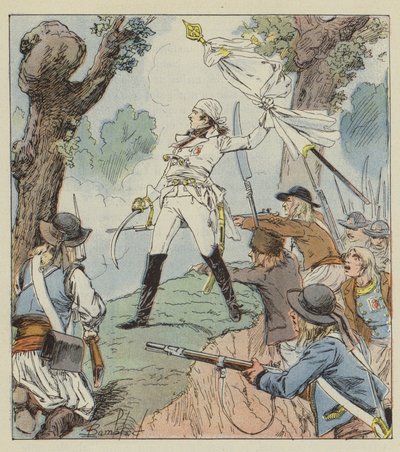 Charette, Vendee savaşının gerçek kahramanıdır. by after Louis Charles Bombled