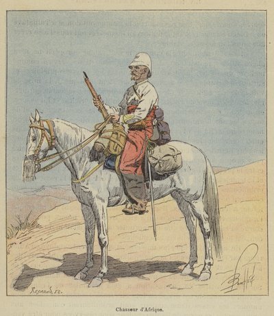 Afrikalı avcı by after Louis Charles Bombled