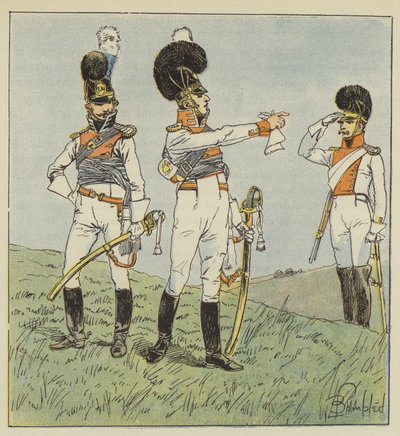 Hafif süvari albay, Bavyera subayı, ejderha albay by after Louis Charles Bombled