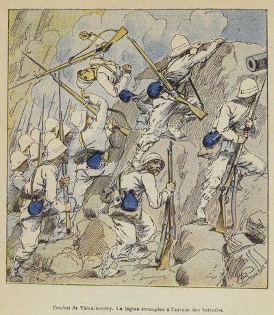 Tsinainondry Savaşı, Yabancı Lejyon pillere saldırdı by after Louis Charles Bombled