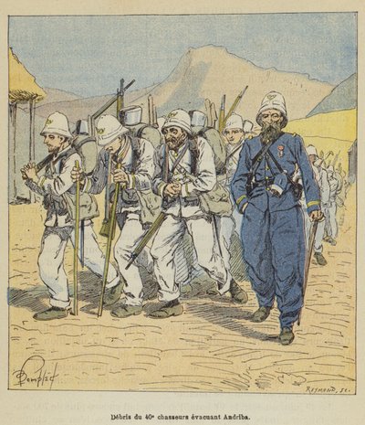 40. Andriba tahliye avcılarının kalıntıları by after Louis Charles Bombled