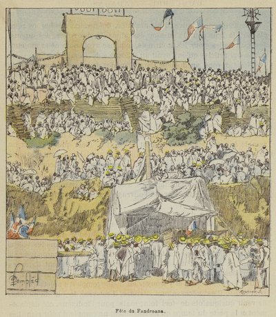 Fete du Fandroana by after Louis Charles Bombled