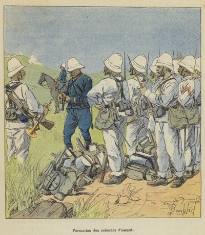 Saldırı sütunlarının oluşumu by after Louis Charles Bombled