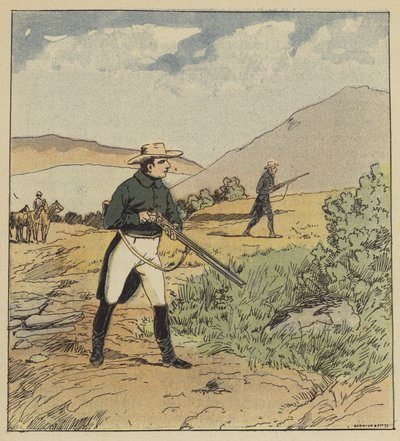 İmparator kekliği avlıyor by after Louis Charles Bombled