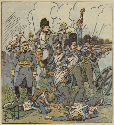 İmparator az önce büyük bir savaşı kaybetmişti. by after Louis Charles Bombled