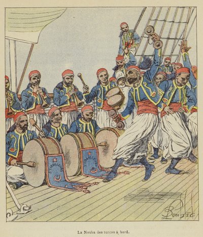 La Nouba des turcos gemide by after Louis Charles Bombled