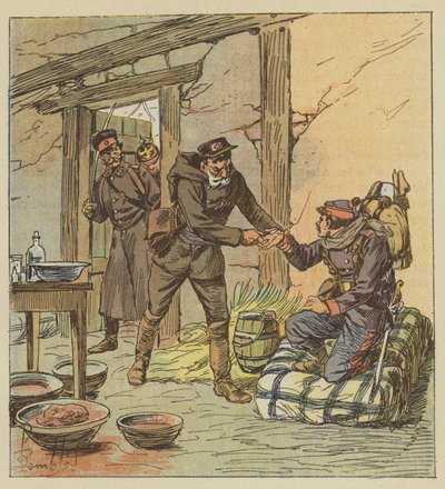 Doktor Libert, bir Calvados cep telefonunu yaralayarak hayatını kurtardı by after Louis Charles Bombled