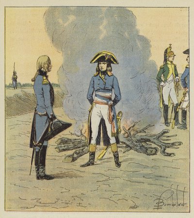 Onu bir mühendis subay olarak gören genç general, kendisine meslekle ilgili bir komisyon verdi. by after Louis Charles Bombled