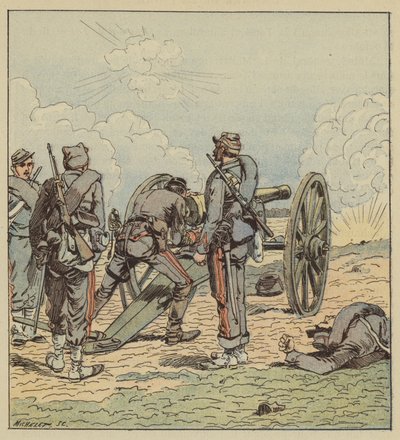 Teğmen Coffinieres de Nordeck taşlarını işaret ediyor by after Louis Charles Bombled