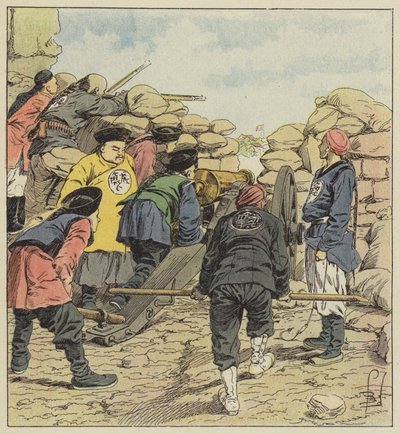 Çinliler elçilikleri bombalıyor by after Louis Charles Bombled