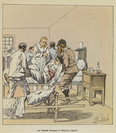 İngiliz hastanesinde Fransızlar yaralandı by after Louis Charles Bombled