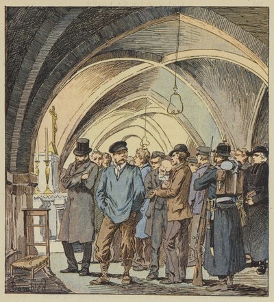 Beaune-la-Rolande mahzenindeki rehineler by after Louis Charles Bombled