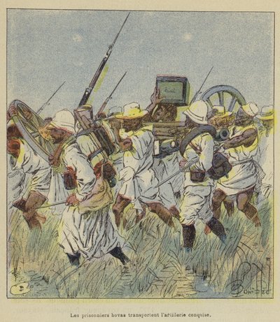 Hova mahkumları fethedilen topçuları taşıyor by after Louis Charles Bombled