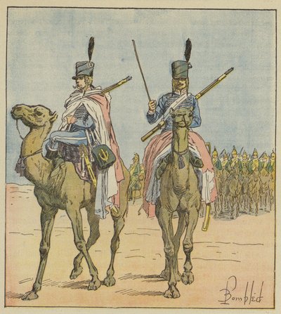 Napolyon dromedaries alayları yarattı by after Louis Charles Bombled