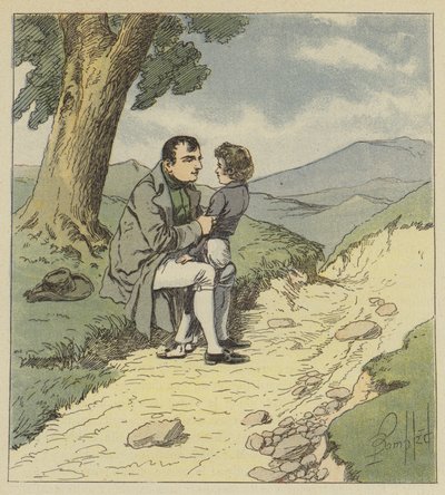 Napolyon ve Tristan de Montholon by after Louis Charles Bombled