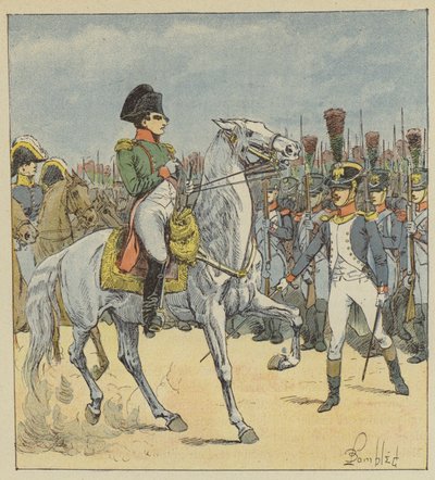 Napolyon geçit törenine bir teğmen tarafından çağrıldı by after Louis Charles Bombled
