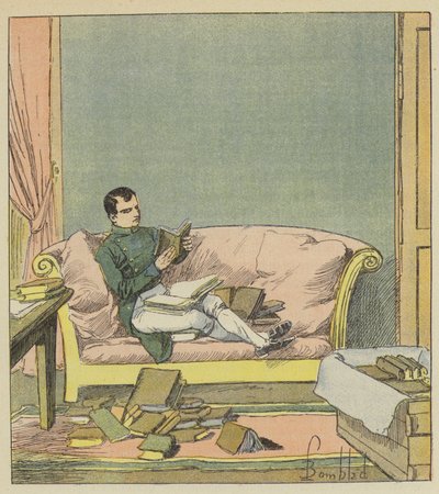Napolyon kendisine gönderilen kitapları gözden geçiriyor by after Louis Charles Bombled