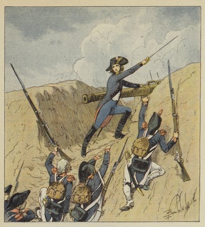 Napolyon çocukluktan yeni çıkmıştı ve ilk adımları saf bir ihtişamla parlıyordu. by after Louis Charles Bombled