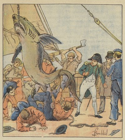 köpekbalığı yakalamak by after Louis Charles Bombled