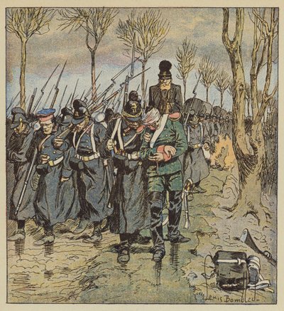 Almanların geri çekilmesi by after Louis Charles Bombled