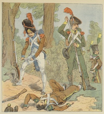 İtalyan birlikleri, Legion piemontaise, Savaş piyadeleri, 1806, Legion italique, 1800 by after Louis Charles Bombled