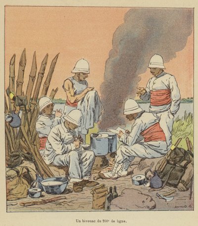 200. hat bivouac by after Louis Charles Bombled