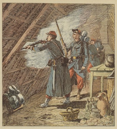 Yabancı lejyonun bir çavuşu seksen adamı etkisiz hale getiriyor by after Louis Charles Bombled