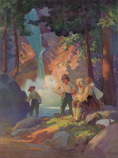 Rip Van Winkle için İllüstrasyon by after Newell Convers Wyeth