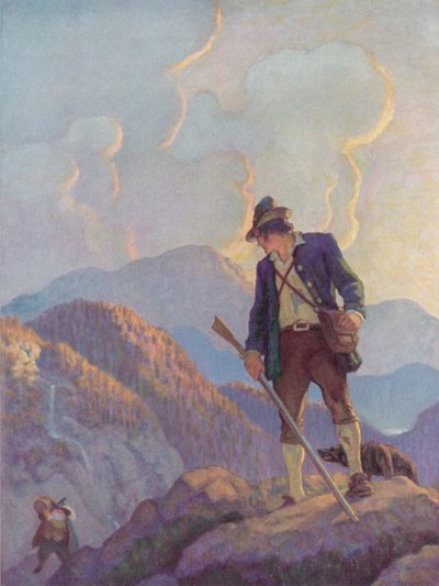 Rip Van Winkle için İllüstrasyon by after Newell Convers Wyeth