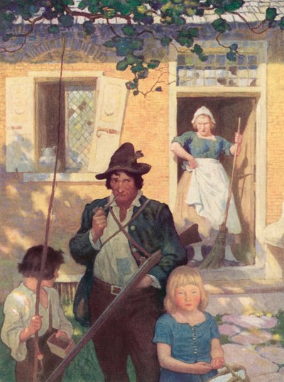 Rip Van Winkle için İllüstrasyon by after Newell Convers Wyeth