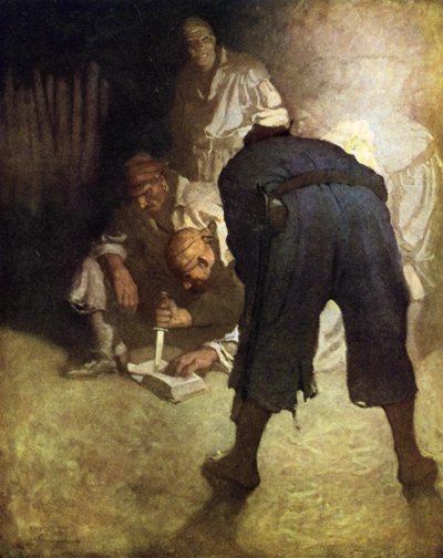 Hazine Adası için İllüstrasyon by after Newell Convers Wyeth