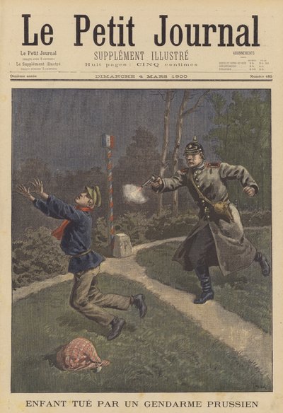 Prusyalı bir polis tarafından öldürülen bir çocuk by after Oswaldo Tofani