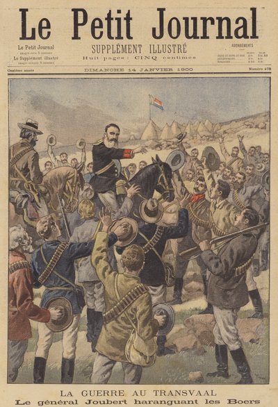 Boer General Joubert birliklerine hitap ediyor by after Oswaldo Tofani