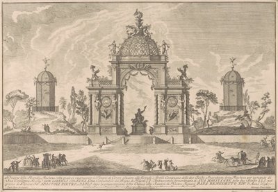 1756 Çini için Seconda Macchina: Ceres Tapınağı by after Paolo Posi Giuseppe Pozzi