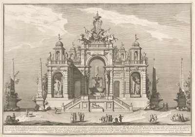 1754 Çini için Seconda Macchina: Bir Su İşleri Alegorisi by after Paolo Posi Giuseppe Vasi