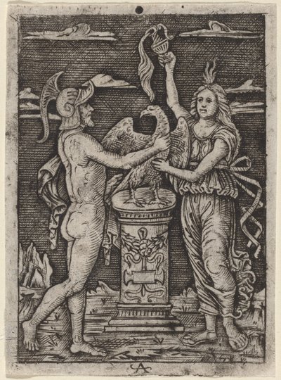 Bir kartalın kutsanması by after Peregrino da Cesena
