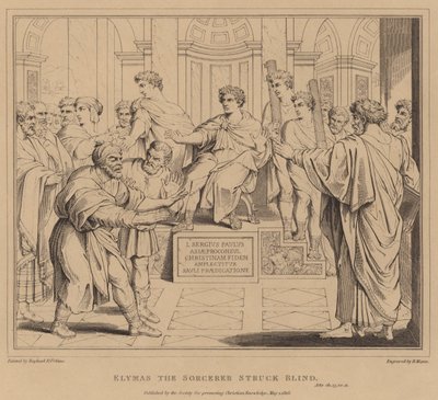 Büyücü Elymas kör oldu, Elçilerin İşleri by after Raphael