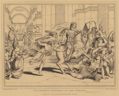 Heliodorus tapınakta kapılmış, 2 Makkabi by after Raphael